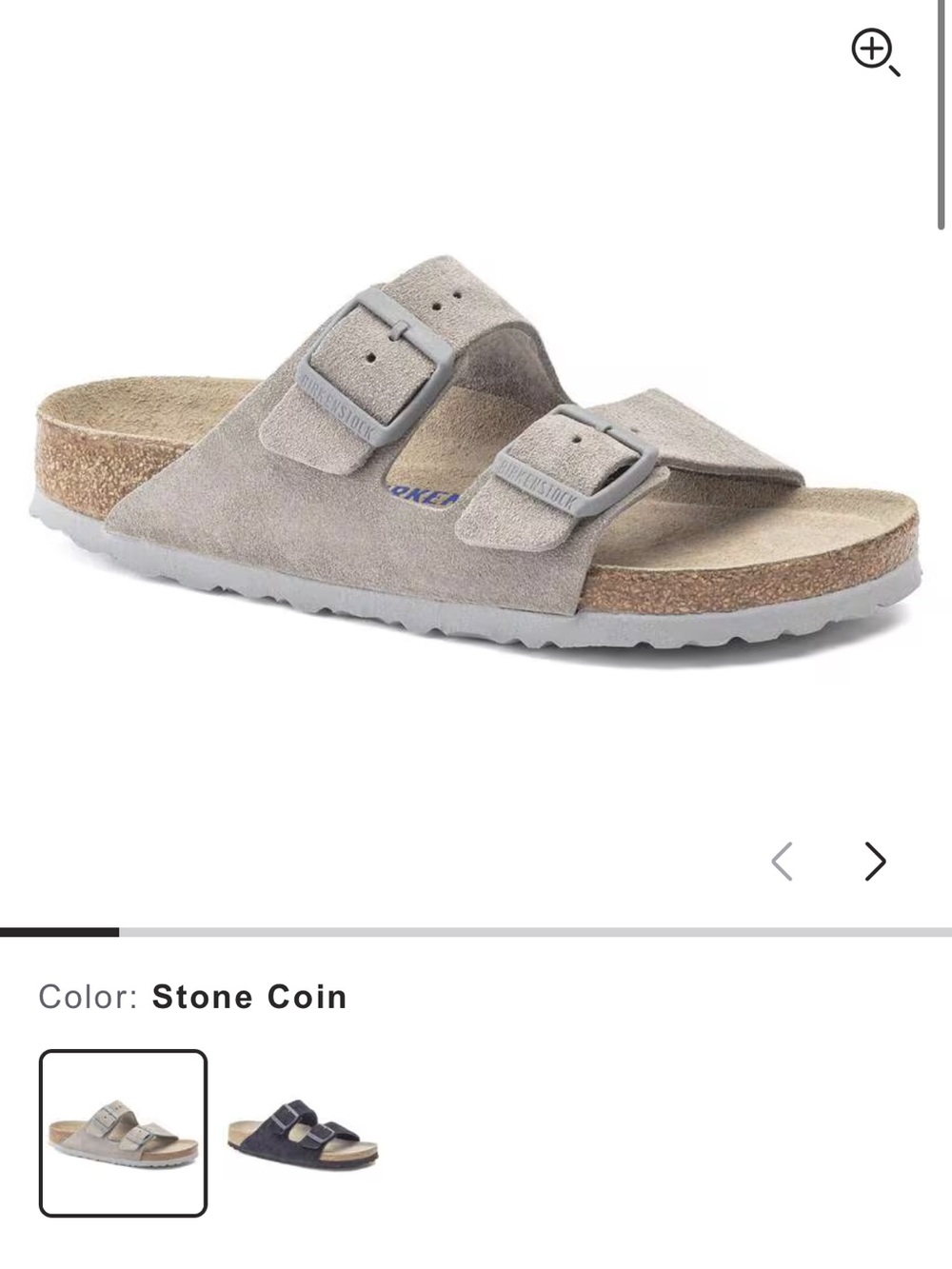 Birkenstock Arizona Suede Sandal in Stone Gray